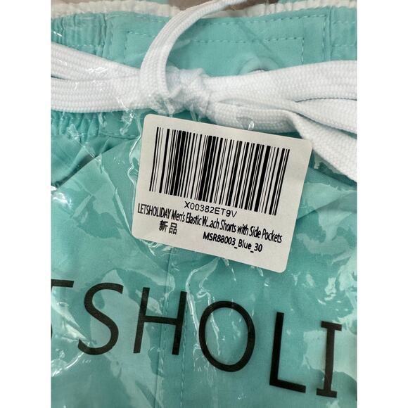 NWOT Men's Elastic Waist Swim Shorts Swimwear with Pockets 30 Small - Picture 8 of 8